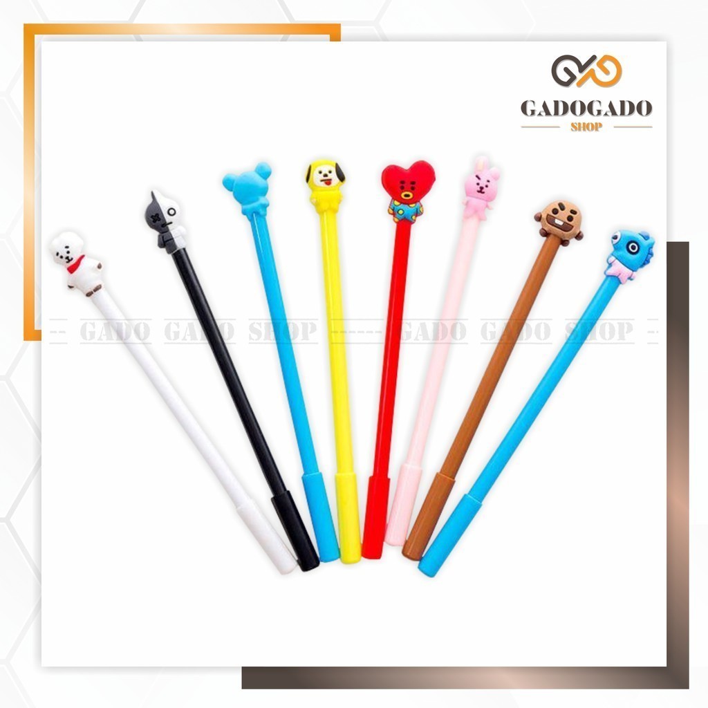 

GGS Pena Karakter Kpop Pulpen Warna Army 0.5mm Balpoin Lucu Murah Y1067