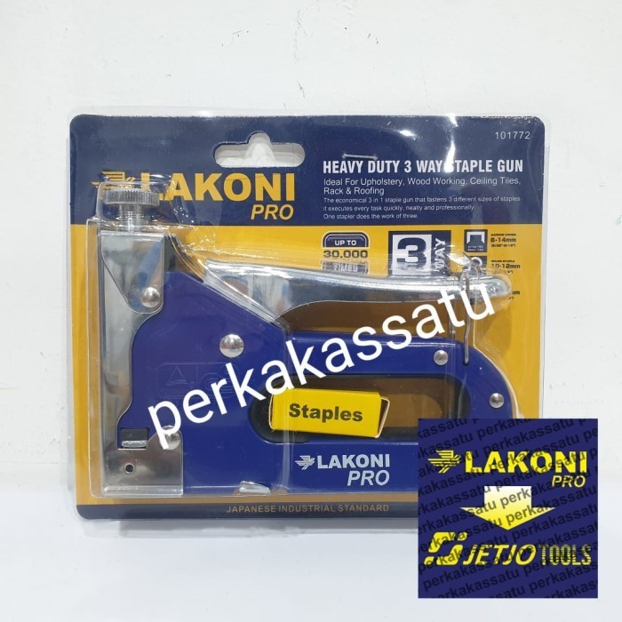 

STAPLES GUN TACKER 3 IN 1 STAPLES JOK TEMBAK 3 WAY SET LAKONI PRO