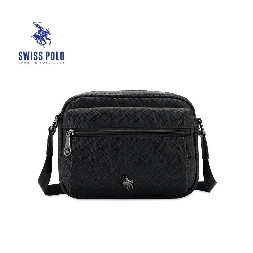 Swiss Polo Polo Sling Bag / Crossbody Bag (Tas Selempang Pria) - Hitam Pria - SWZ 86022