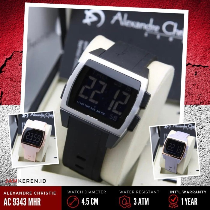 Jam Tangan Alexandre Christie AC9343 AC 9343 Digital Original