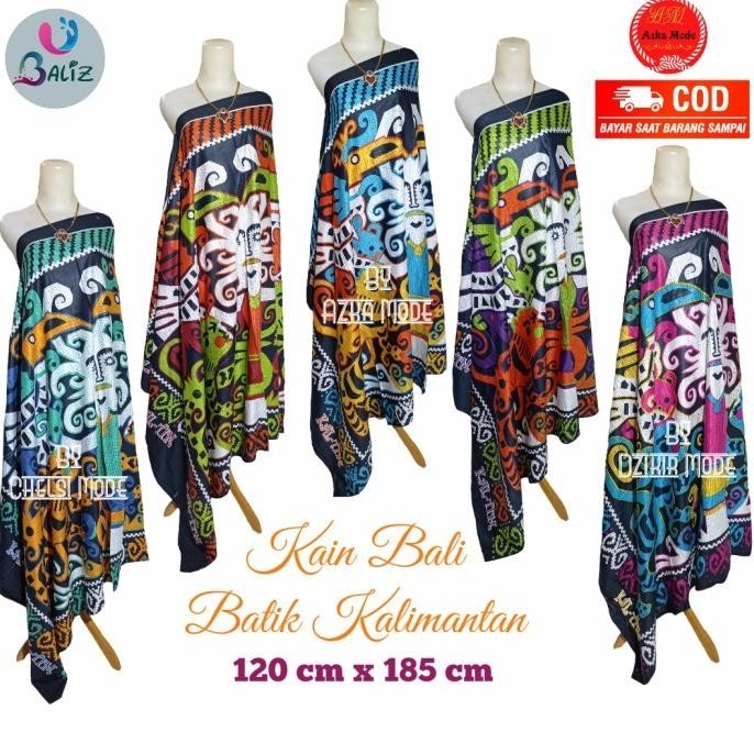 New Kain Bali Pantai/Kain Bali Motif Batik Kalimantan/Kain Bali Lembut