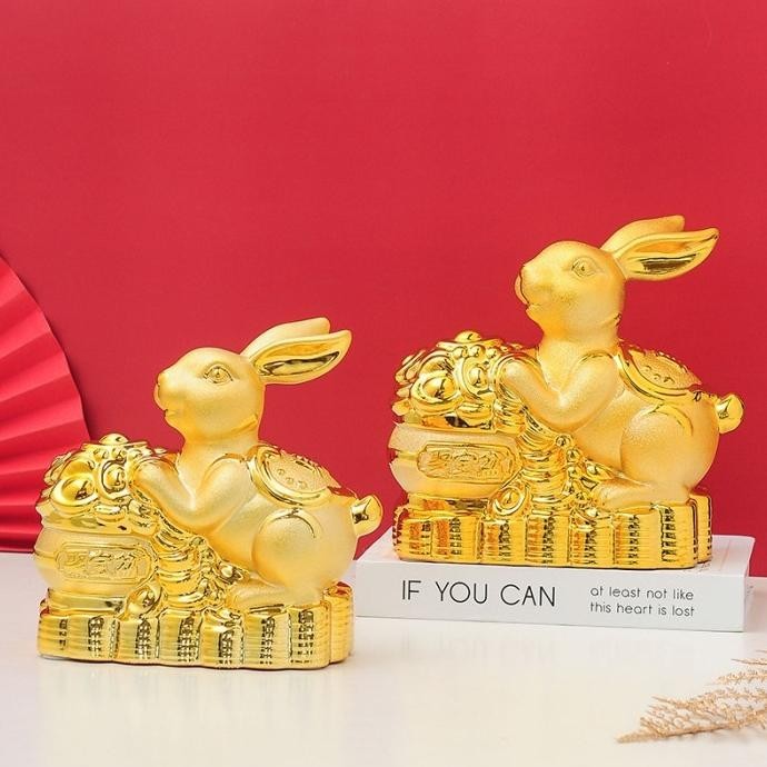 

Pajangan Kelinci Emas 2023 Kado Souvenir Imlek Murah Dekorasi Sincia Berkualitas