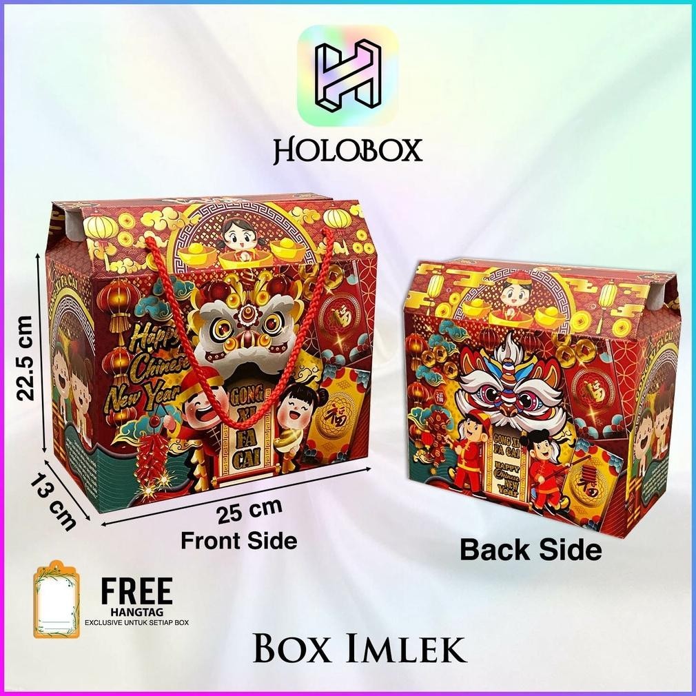 

Big Sale Box Imlek / Kotak Hampers Cny / Dus Chinese New Year / Gable / Packaging Kado / Toples 500 Gr / Uk.25X13X22.5 /B3-30 Sale