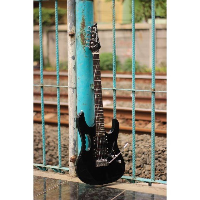 Gitar Listrik Ibanez Jem Hitam Bonus Tas Gitar Dan Handle