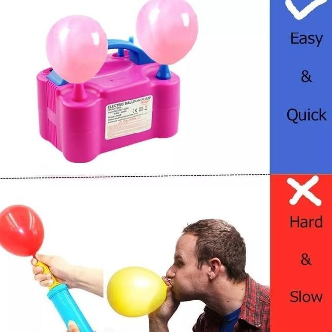 MRJ Pompa Balon Elektrik Listrik 2 Lubang Electric Balloon Pump 2 IN 1