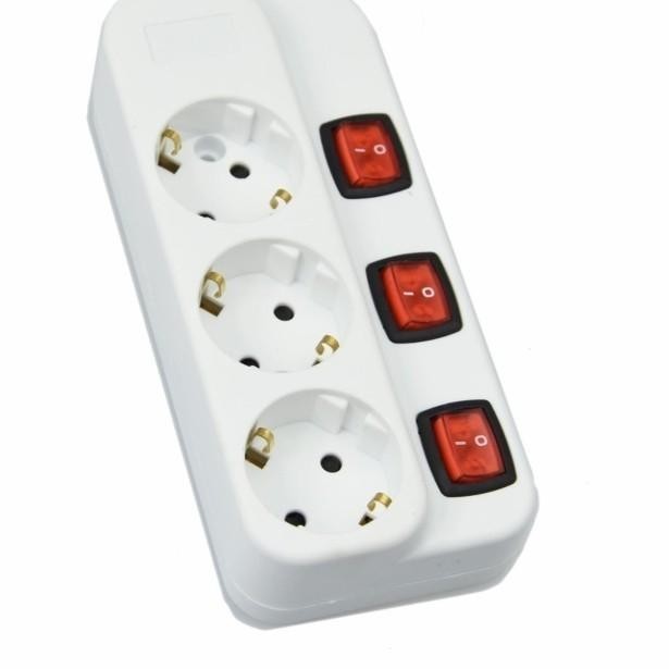 KRISBOW COLOKAN LISTRIK STOP KONTAK 3/4/5/6 SOCKET LUBANG ON/OFF