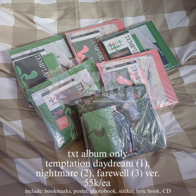 TXT THE NAME CHAPTER TEMPTATION FAREWELL, NIGHTMARE, DAYDREAM VERSION TNCT ALBUM ONLY OFFICIAL