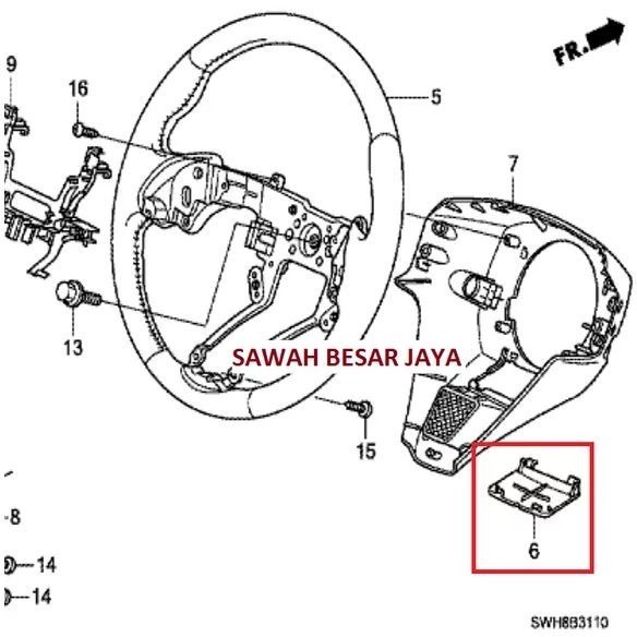 Ready Cap Body Cover Tutup Bawah Steer Stir Honda Crv Re Gen 3 Original .