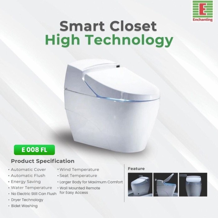 Smart Closet Toilet Europe Enchanting Luxury Otomatis Cover E008