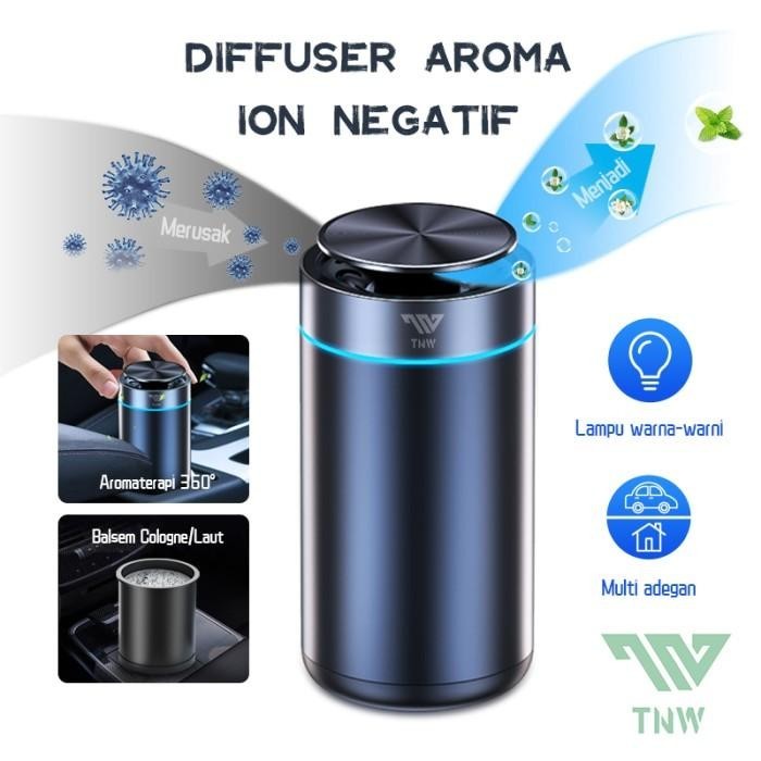 Tnw Air Purifier Mobil Mini Aroma Diffuser Anion Sterilizer Pembersih