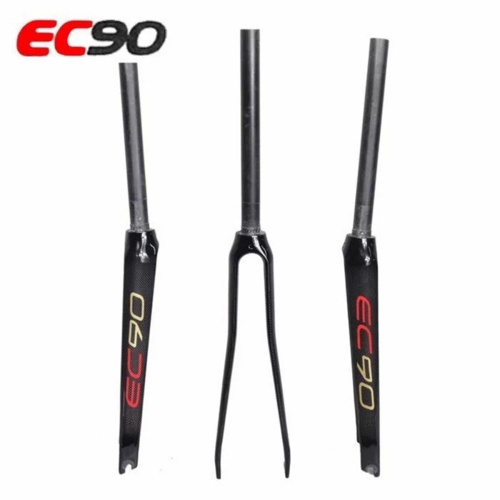 EC90 FORK CARBON 700C FORK FULL CARBON RIGID GARPU FORK SEPEDA