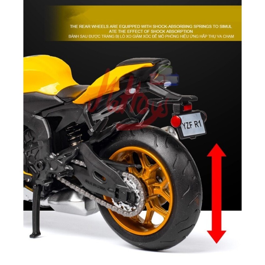 Diecast CCA Yamaha YZF R1 skala 1:12 lisensi resmi Yamaha