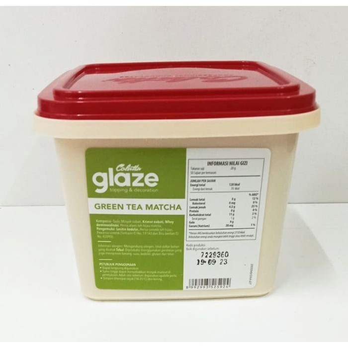 

Colatta Glaze Green Tea Matcha 1Kg Dip Glaze Donut Donat Cake