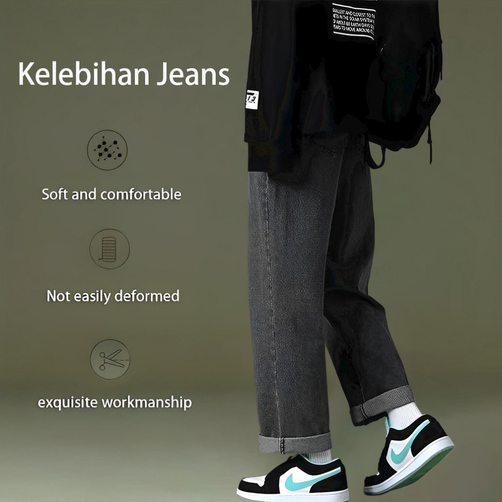 NEW LAUNCHING TERMURAH CELANA JEANS Celana Jeans Pria Celana Panjang Hitam Pria Dewasa Kulot Jeans