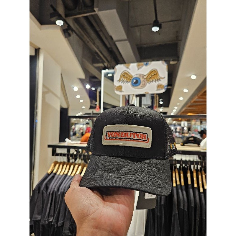 New Arrival Vondutch Cap Men - Von Dutch Topi Pria Original - Black FL