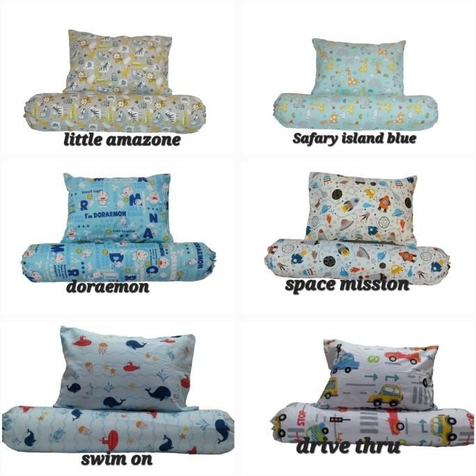 bantal dan guling anak set anti alergi termasuk sarung
