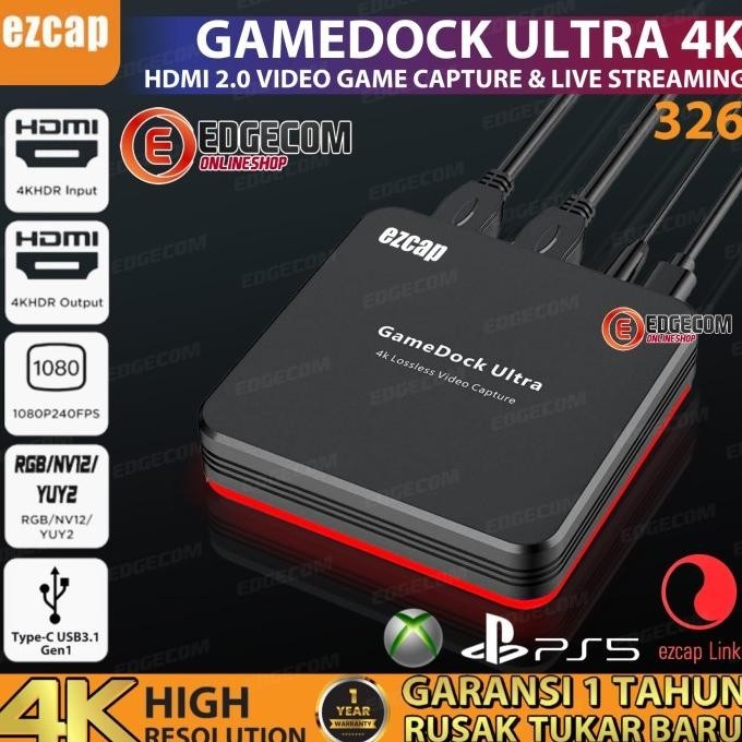 EZCAP 326 TYPE C / USB 3.0 Gamedock Ultra 4K HDMI Capture EZCAP326