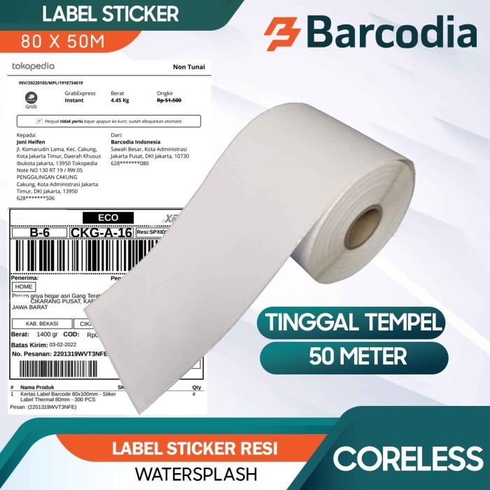 

Terlaris Label Barcode 80 X 50 Continous Kertas Sticker Label 80X50Mm Promo Terbaru