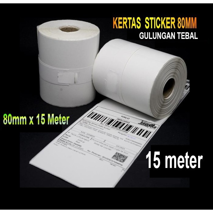 

Terlaris Kertas Stiker Label Thermal 80X50Mm Continuous 80 X 50Mm Promo Terbaru