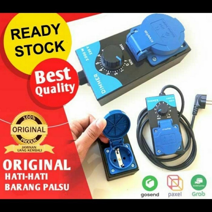 Terlaris Stop Dimmer 2000W Stopkontak Dimmer Pengatur Kecepatan Terminal Dimer Promo Terbaru