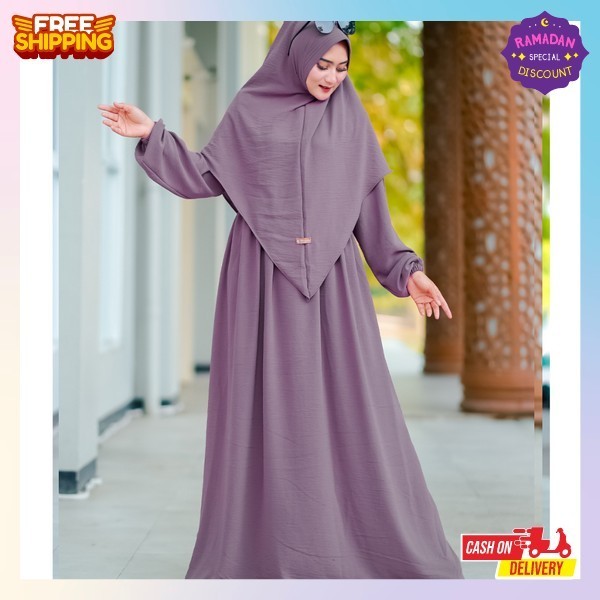 Baju Gamis Wanita Dress Wedding Party Kondangan Games Polos Bsju Games Best Seller Import Games Cewe