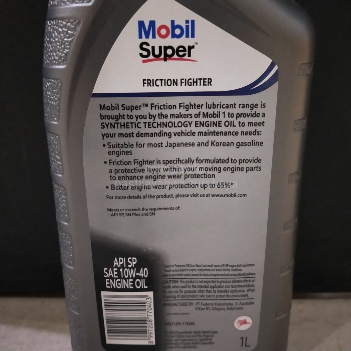 Oli Mobil1 Super 2000 10W40 Liter