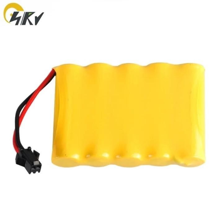 BATERAI RECHARGE 6V 700MAH NI-CD NICD NICAD FOR RC CAR SUPPORT ARDUINO