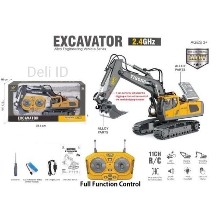 MAINAN RC MOBIL REMOTE KONTROL KERUK BEKO EXCAVATOR EKSAFATOR CAR