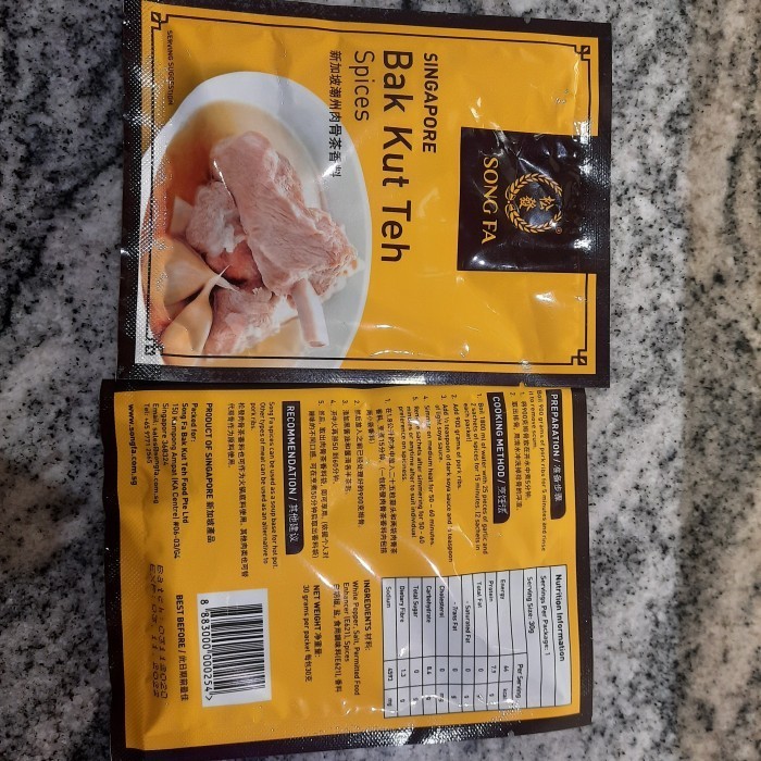 

Song Fa Songfa Bak Kut Teh Singapore Bumbu (Non Halal) Asli Bah Kut Best