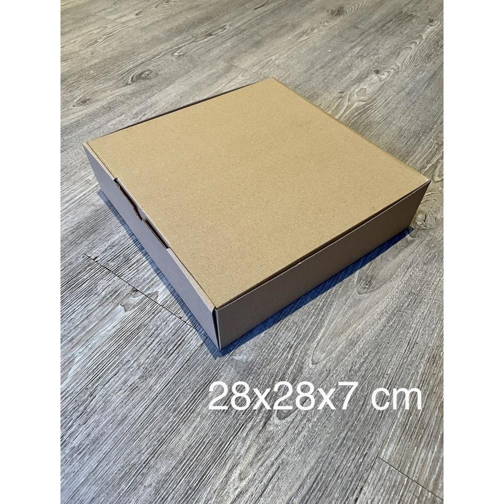 

Diskon (10pcs) Kardus Uk. 28x28x7 cm....Die Cut kotak Kue, snack -aksesoris-dll model box pizza