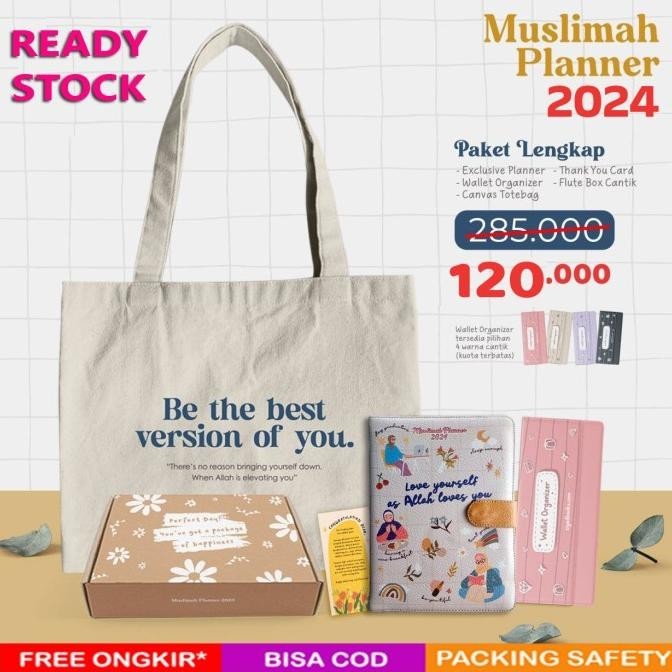 

Buku Agenda Muslimah Planner 2024 + Diary, Zikir, Kalender, Box |Ziyad