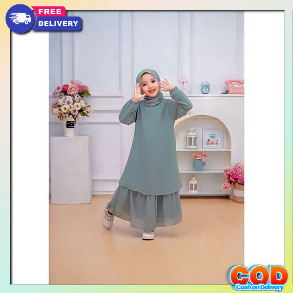 2024 Lebaran Gamis Anak Perempuan Terbaru 2023 Bj Setgamis Bahan Adem Gmis Anak2 Tanggung Gms Peremp