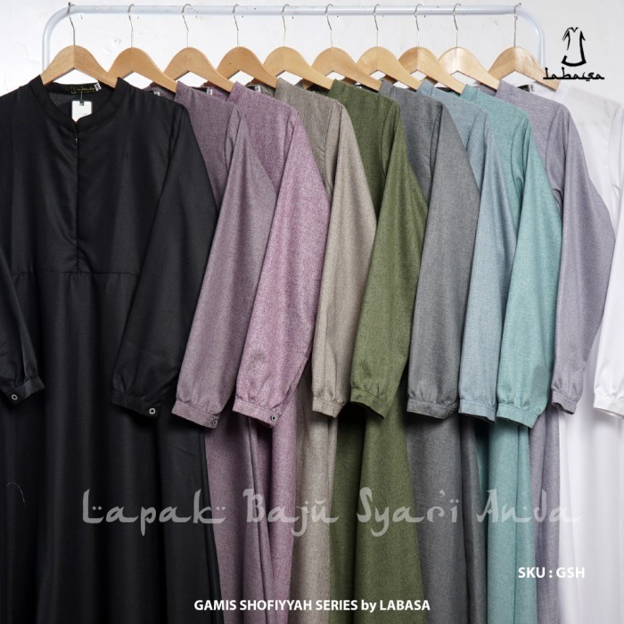 HOT PROMO Gamis Katun Madina Polos Basic Shofiyyah Series - LABASA ORI