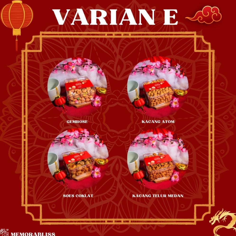 

CNY READY STOCK Premium Hampers Imlek CNY Elegance 1 [Isi 1 toples] FREE HANGTAG Chinese New Year Hampers / Hampers Snack / Kue kering