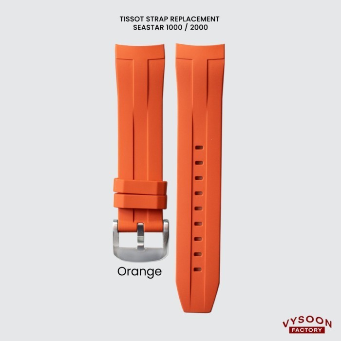 Strap Rubber Tali Karet Jam Tangan Tissot Universal Model Curved Ori