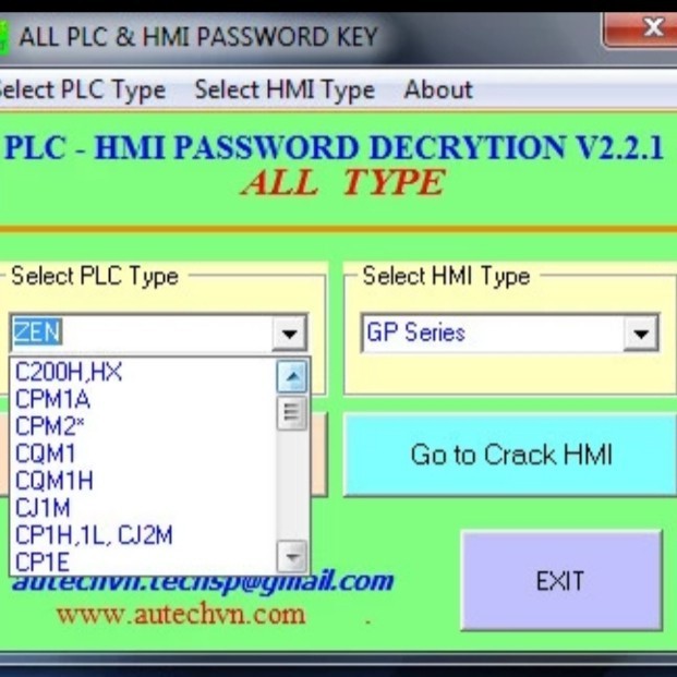 UNLOCK PLC SOFTWARE - UNLOCK CRACK PASSWORD ALL PLC HMI V2.2.1