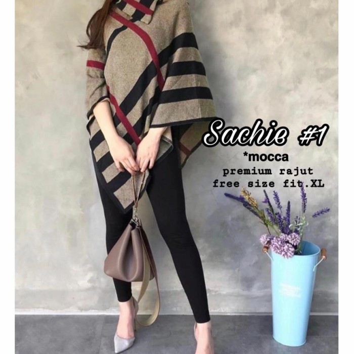 READY outwear outer wanita cardigan sachie ponco rajut import ori premium