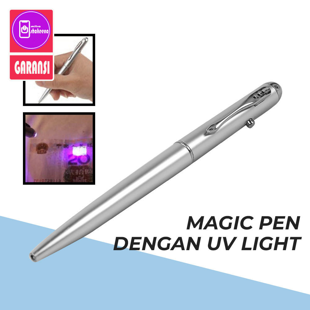 

SHMS Pena Tinta Invisible Magic Pen dengan UV Light 19SV Silver