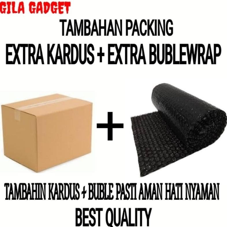 

Kualitas Oke TAMBAHAN PACKING KARDUS EXTRA + BUBLEWRAP EXTRA