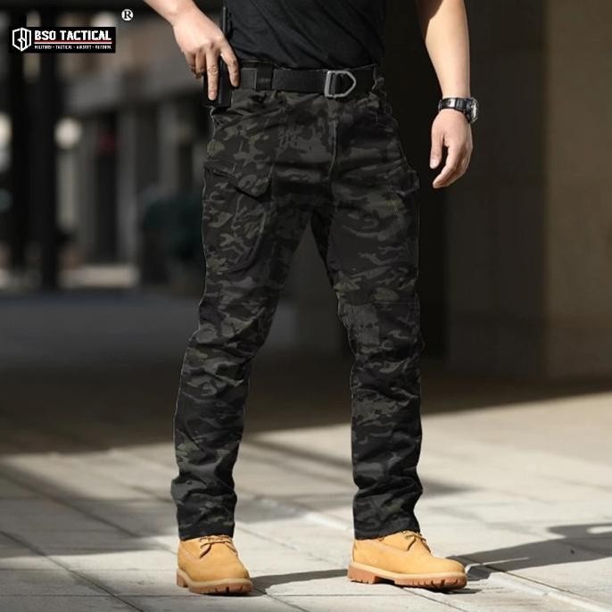 Celana Cargo TAD Style Sharksin IX7 Military Outdoor Tactical Pants - Multicam Black , XL