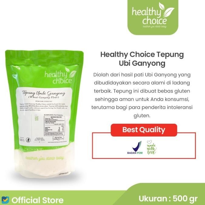 

Healthy Choice Tepung Ubi Ganyong 500 gr