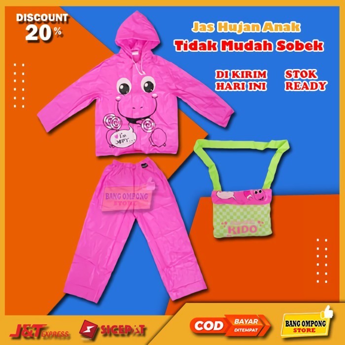 Jas Hujan Ujan Anak Laki Laki Perempuan Baju Hujan Anak Setelan Lucu