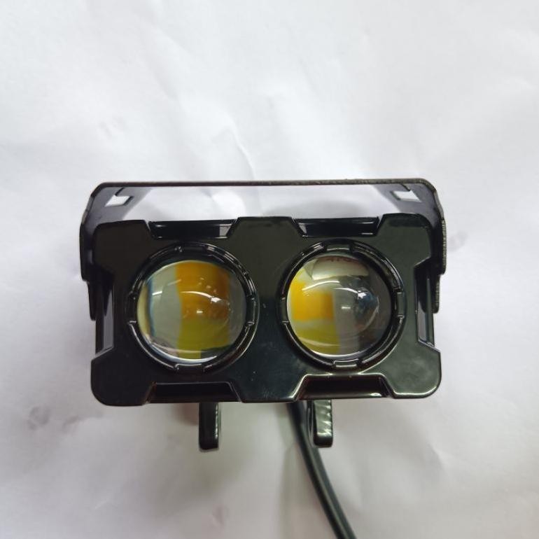 (AKSESORIS MOTOR) LAMPU SOROT MOTOR LED SQL PREMIUM 2 MATA / LAMPI TEMBAK LED MOTOR SQL TOPI PREMIUM