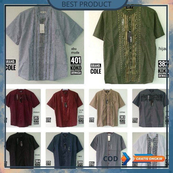 Koko Pria Dewasa Baju Muslim Laki2 Atsan Kko Koko Terbaru 2024 Terbaru Elegan Baju Cwok Bj Lebaran C