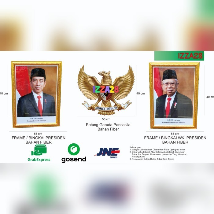 Frame Foto Presiden Dan Wakil Presiden Beserta Garuda Pancasila