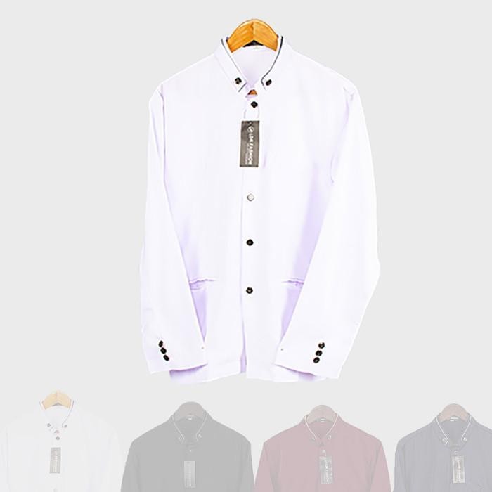 BISA COD - BAJU KOKO PRIA JASKO JAS KOKO POLOS HITAM