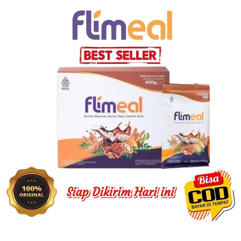 

Flimeal Meal Replacement - 1 Box isi 12 Sachet - Coklat Susu