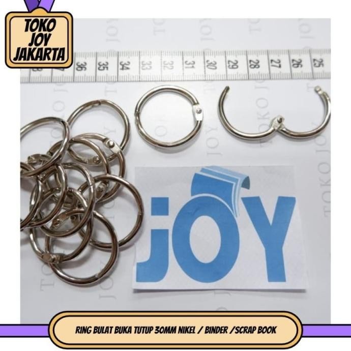 

100Pcs Ring Binder 30Mm Ring Buka Tutup Mekanik 3Cm