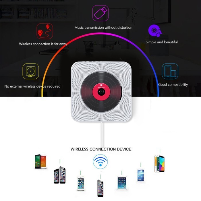 Dvd Vcd Mp3 Kpop Bts Media Player Portable Bluetooth