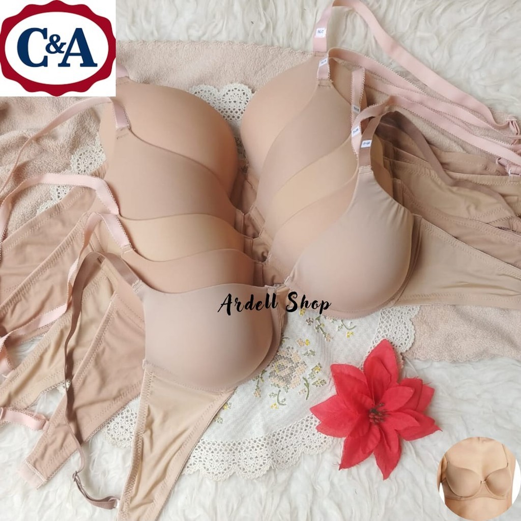 CC C&A SAMPLE BRA WANITA KAWAT POLOS FOAM COKLAT BROWN CUP 32B 34B NP